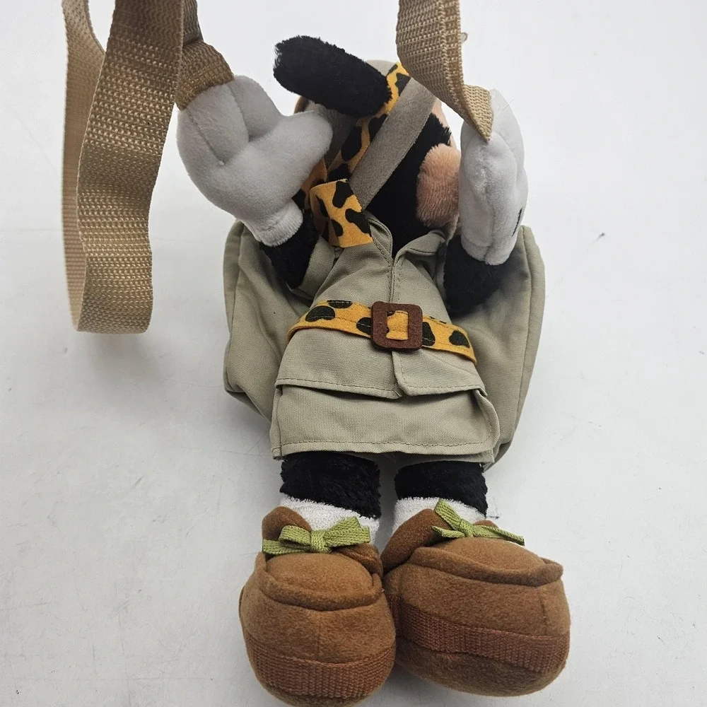 Disney Minnie Mouse Safari Waist Pack Khaki Tan Fanny Pack Belt Bag Plush Kids